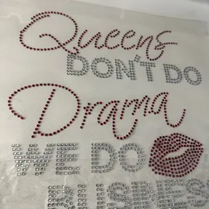 Queens Don't Do Drama We Do Business Rhinestone Transfer