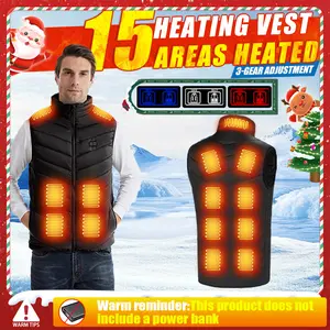 Men's Lightweight Heated Vest with USB Rechargeable, Puffer Classic Heating Vest, NOT included battery pack