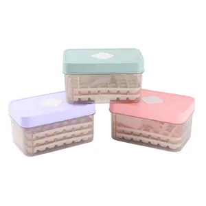 Press mold with lid ice grid food grade square ice box, refrigerator frozen ice cube ice storage box Sphere Utensils