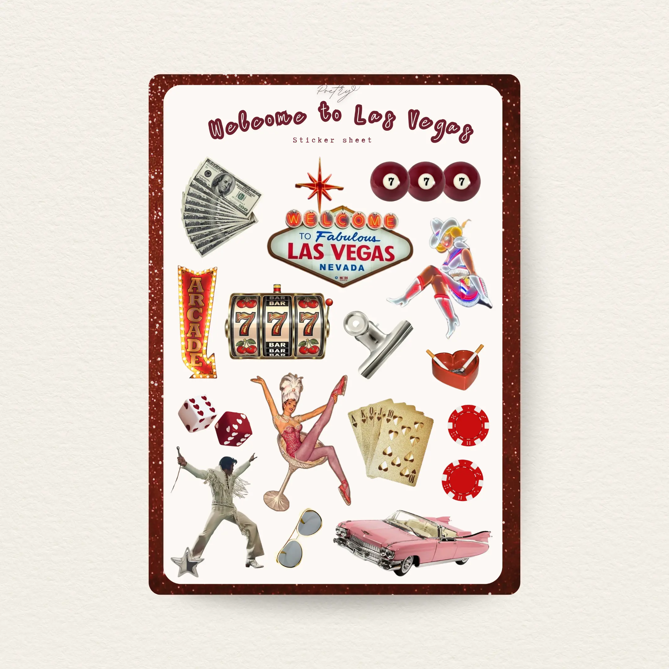 Welcome to Las Vegas Sticker Sheet