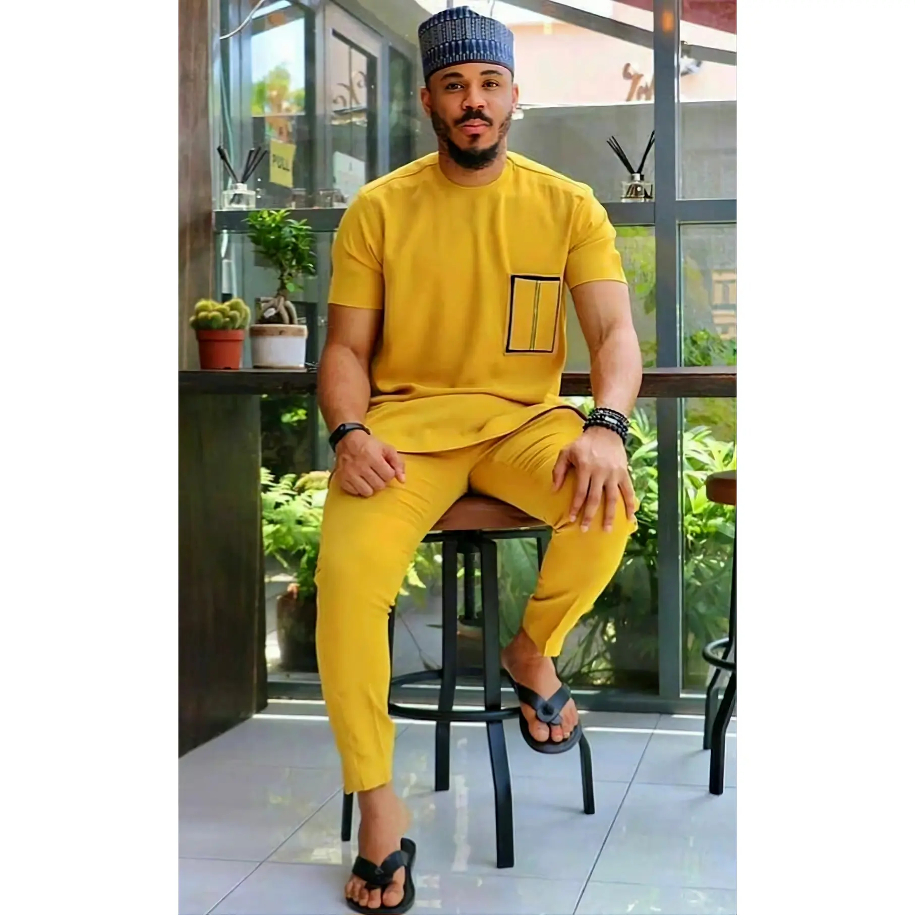 MG Men's Traditional African Wear/ Kafka, African Suit T236