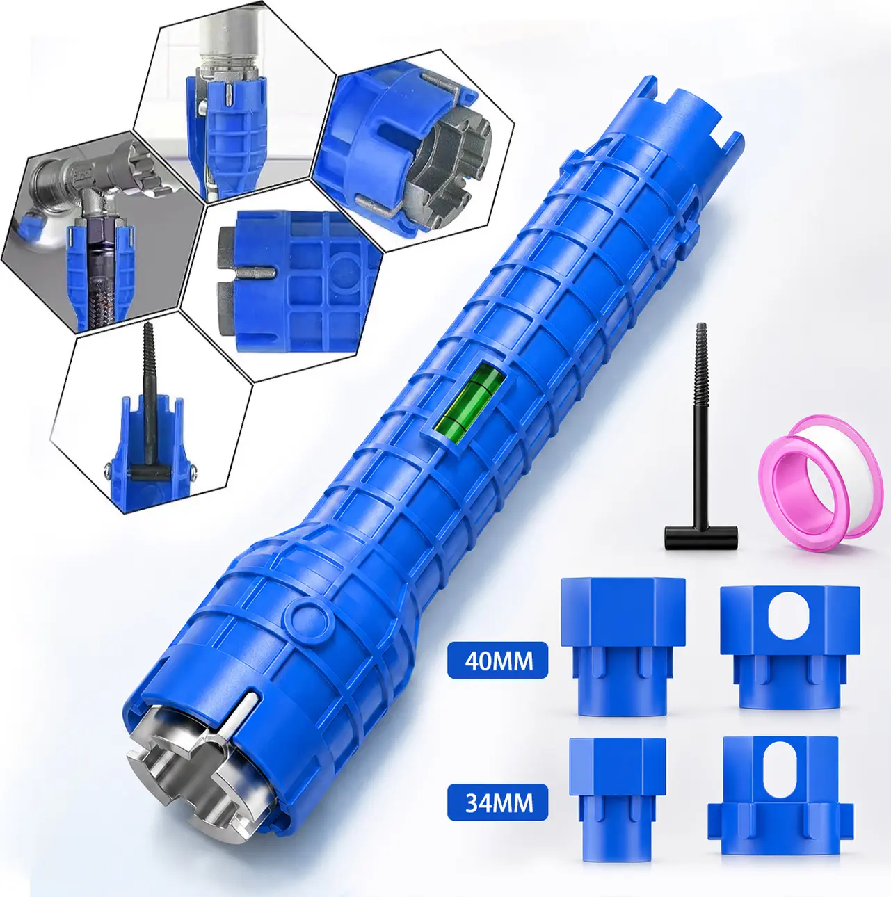 14 IN 1 Sink Wrench, Faucet And Sink Installation Tool Multifunctional Plumbing Tool Pipe Extractor For Sink Bathroom Kitchen Toilet Plumbing Valentine, Tools, Plumbing Tools, Tools For Men, Home Essentials, Father'S Day Gift, Essential Plumbers!