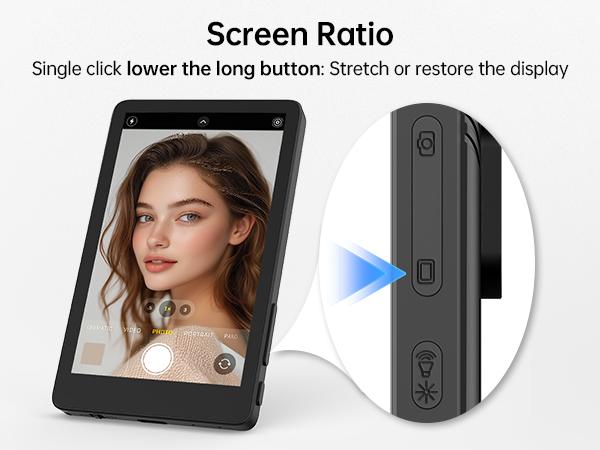Young Master 4 Inch Magnetic Touch Selfie Monitor | 4K 60fps Wireless Rear Camera Viewfinder with Speaker, Low Latency Vlog Live Streaming Screen for iPhone 7-17 Smartphone Vlogging Kit