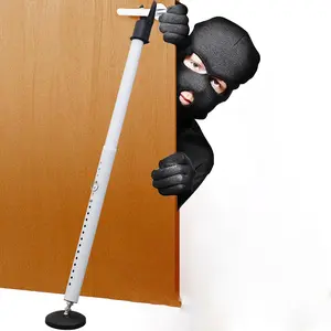 Door  Bar 1.3" Heavy Duty Metal  Door Stopper Door Jammer 26-49" Adjustable Door Barricade  Bar for Front Door Home Apartment Travel Hotel