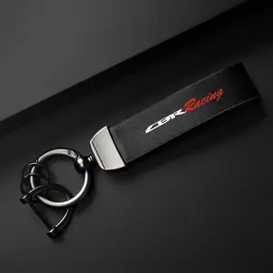 PU Leather Motorcycle Keychain Holder for Honda CBR 1000RR 1100XX, High-Grade Leather Key Ring, Durable and Stylish, Minimalist Design Keychain, Ideal Gift for Motorbike Enthusiasts