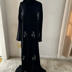 Elegant abaya black and navy blue