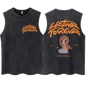 Wash KAROL G 2025 Tropicoqueta Aesthetic Tank Top, Casual Oversized Cotton Sleeveless T-Shirt for Men Women