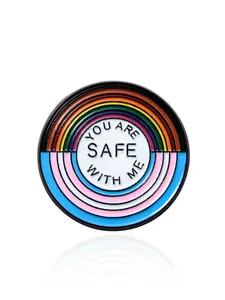 LGBTQ+ Rainbow Letter Pattern Brooch, Fashion Creative Rainbow Brooch, Unique Backpack Accessories, Suitable for Daily Wear, Fashion Gift for Friend & Family