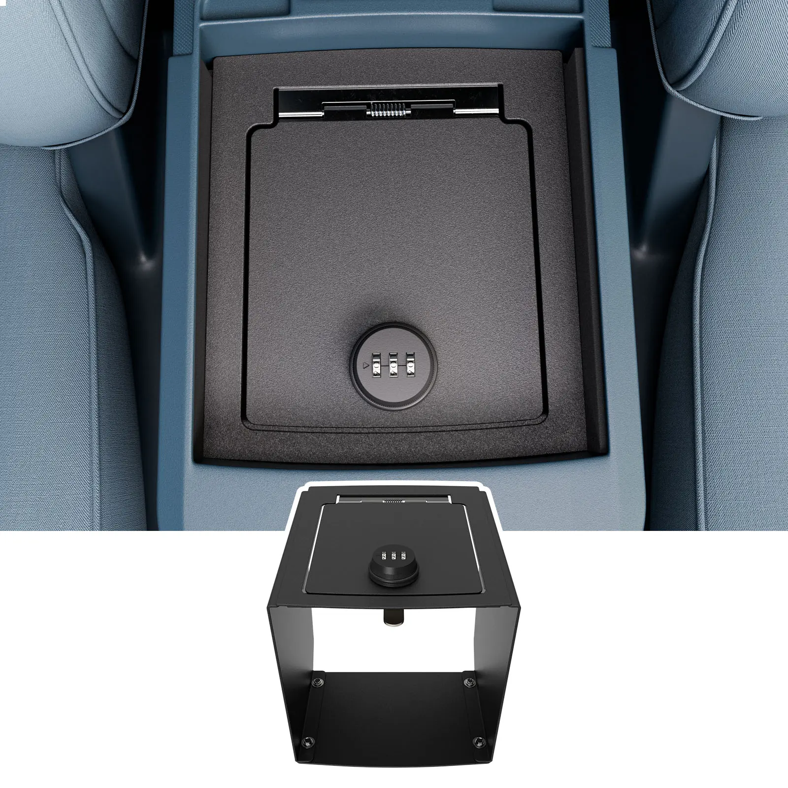 [Fits 22-25 Maverick] Center Console Safe Organizer Compatible with 2022-2025 Ford Maverick Lock Box Console Safe Vault Replacement for 2022-2025 Ford Maverick Accessories