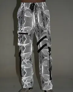 Flashbang Silver Reflective Cargo Joggers