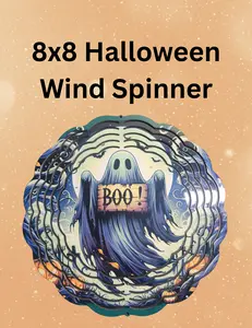 BOO! Halloween Ghost Windspinner – Spooky Yard Decor
