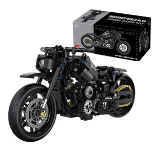 538 Pieces Motorcycle Model Building Kit, Creative Vintage Motorcycle Ornament, Perfect Gift for Motor Enthusiasts, Kids, Boys