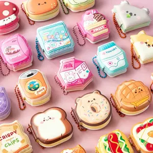 4-Pack Cute Mini Sticky Notes with Pendant, Portable Creative Post-it Set, Perfect Christmas New Year Birthday Gift for Students