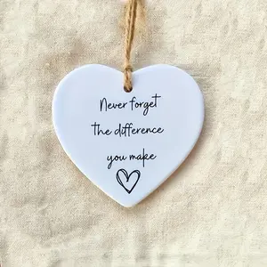 Sincerely thank you for the gift - "Always remember the difference you brought" Heart-shaped souvenir with a ring - Suitable for midwives, friends, etc. - No batteries required, perfect for Thanksgiving decoration Unique Birthday Gifts