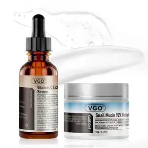 VGO Facial Serum & Face Cream + Daily Cleanser - Skin Repair & Gentle Soothing