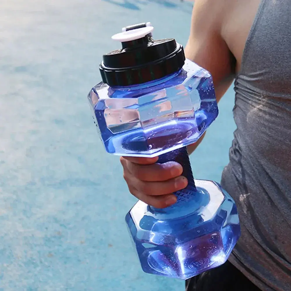 Dumbbell-Shaped 2.2L Water Bottle