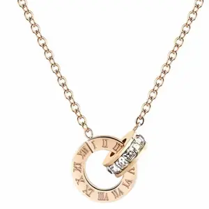 Timeless Roman Double Ring Necklace