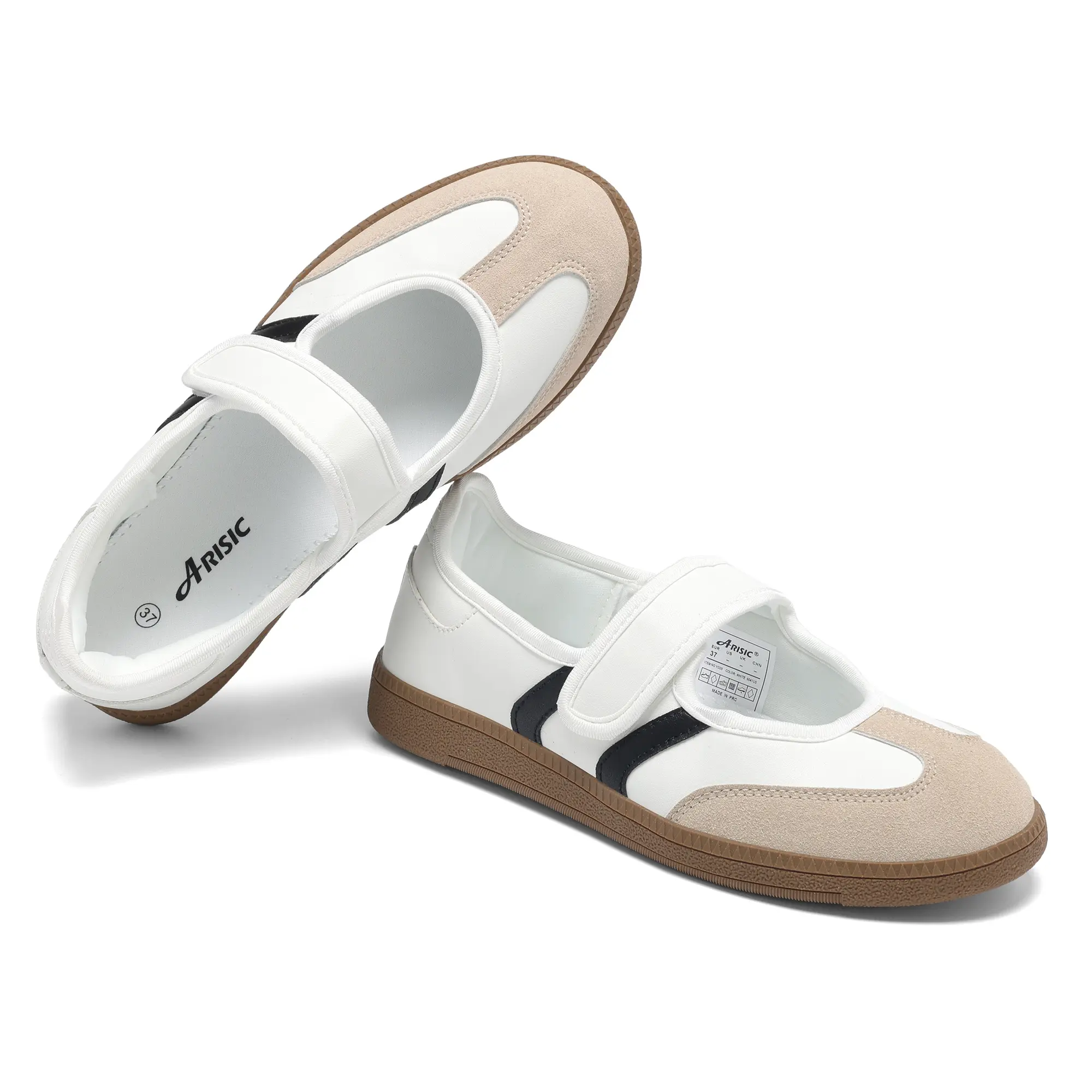 Women’s Retro Colorblock Casual Sneakers, Breathable Low Top Walking Shoes with Lightweight Cushioned Sole, Vintage Inspired Athletic Trainers for Daily Wear, Travel, Shopping, Dance Practice, Fitness, Street Style and Summer Outfits