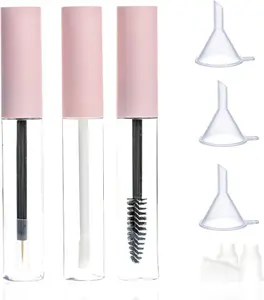 10ml Empty Mascara Tube, Eyeliner Tube and Lip Gloss Tubes Rubber Inserts and Funnels for Castor Oil, Ideal Kit for DIY Cosmetics