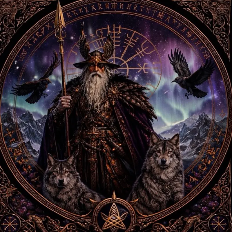 Odin Norse Altar Cloth