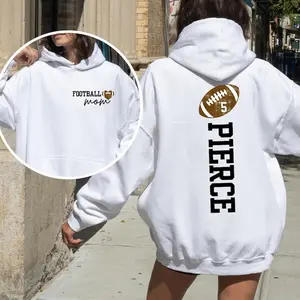 Personalized Football Mom Sweatshirt and Hoodie, Personalized Football Jersey Number & Name, Mom Football Sweatshirt, Gift for Football Mom