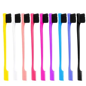Edge Control Hair Brush Comb - Colorful Hairbrushes with Black Bristles for Styling Options