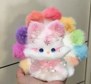 （03）BABYTHREE- Nine-Tailed Fox Plush Ornament Cute DIY Fox Figurine Decor