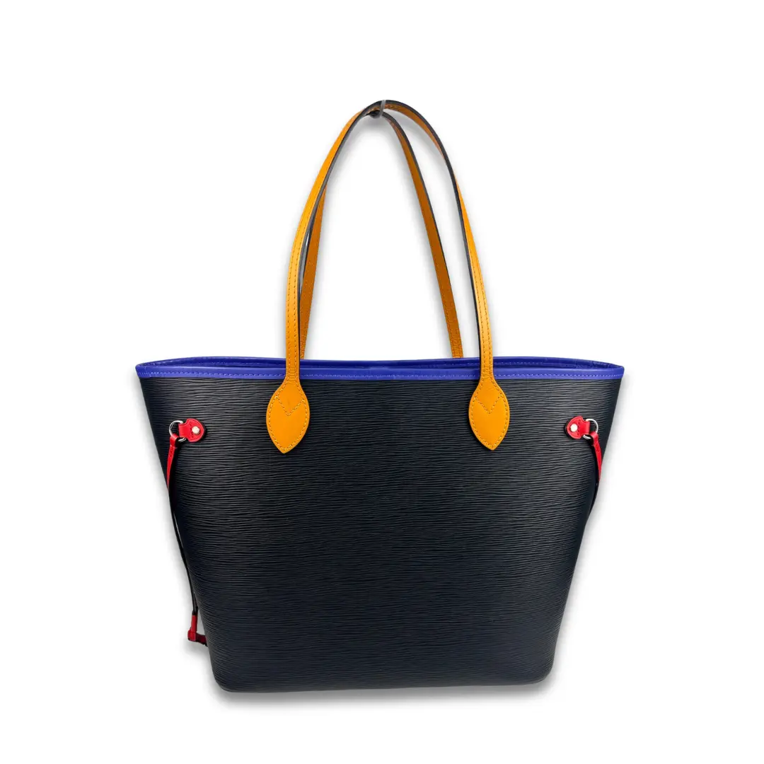 Pre-owned Louis Vuitton Epi Leather Tote Bags Black Neverfull MM