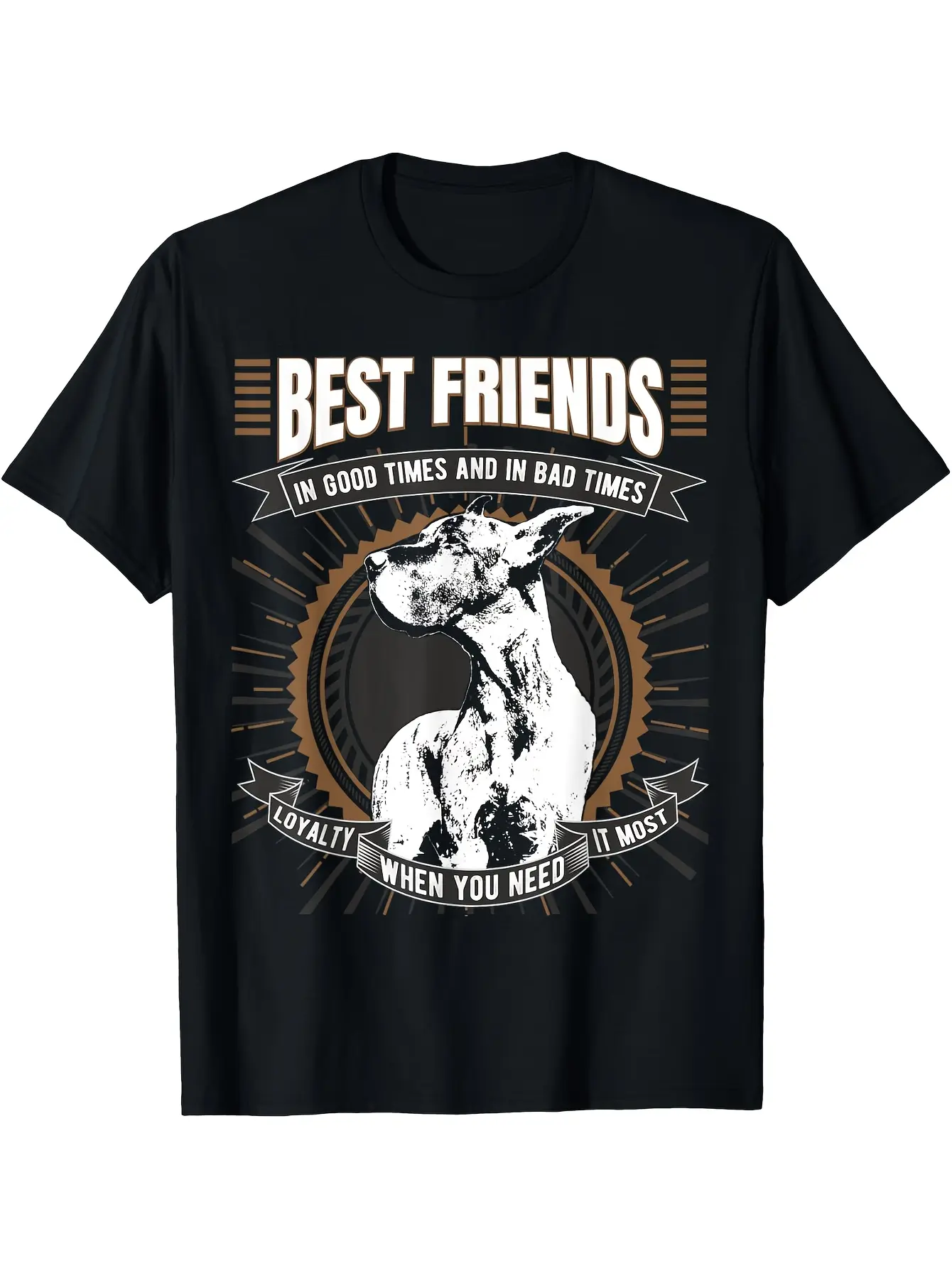 EWH180g Pure Cotton T-shirtGerman Mastiff Great Da unisex soft cotton short sleeve t shirt, vintage graphic casual tee for men women teens, perfect birthday holiday gift for camping travel gym daily street  wear