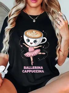 100% Cotton Unisex Ballerina Cappuccina Italian Brainrot Funny Cappuccino Meme T-Shirt
