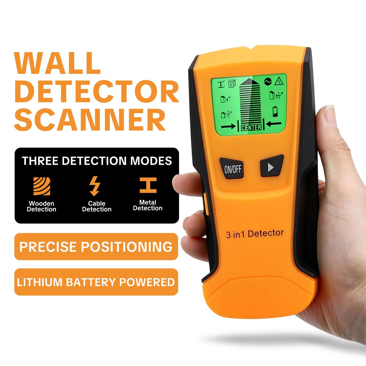 SEESE Digital Stud Finder Wall Scanner – 3 Modes Wood/Metal/Live Wire Detector with Backlit LCD & Center Finding