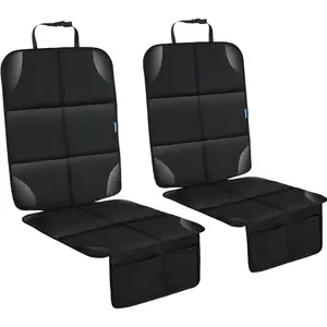 2 Pack Car Seat Protectors for Child and Baby Car Seats, with Thick Padding, Non-Slip Padded Backing and Mesh Pockets, for Kids and Pets
