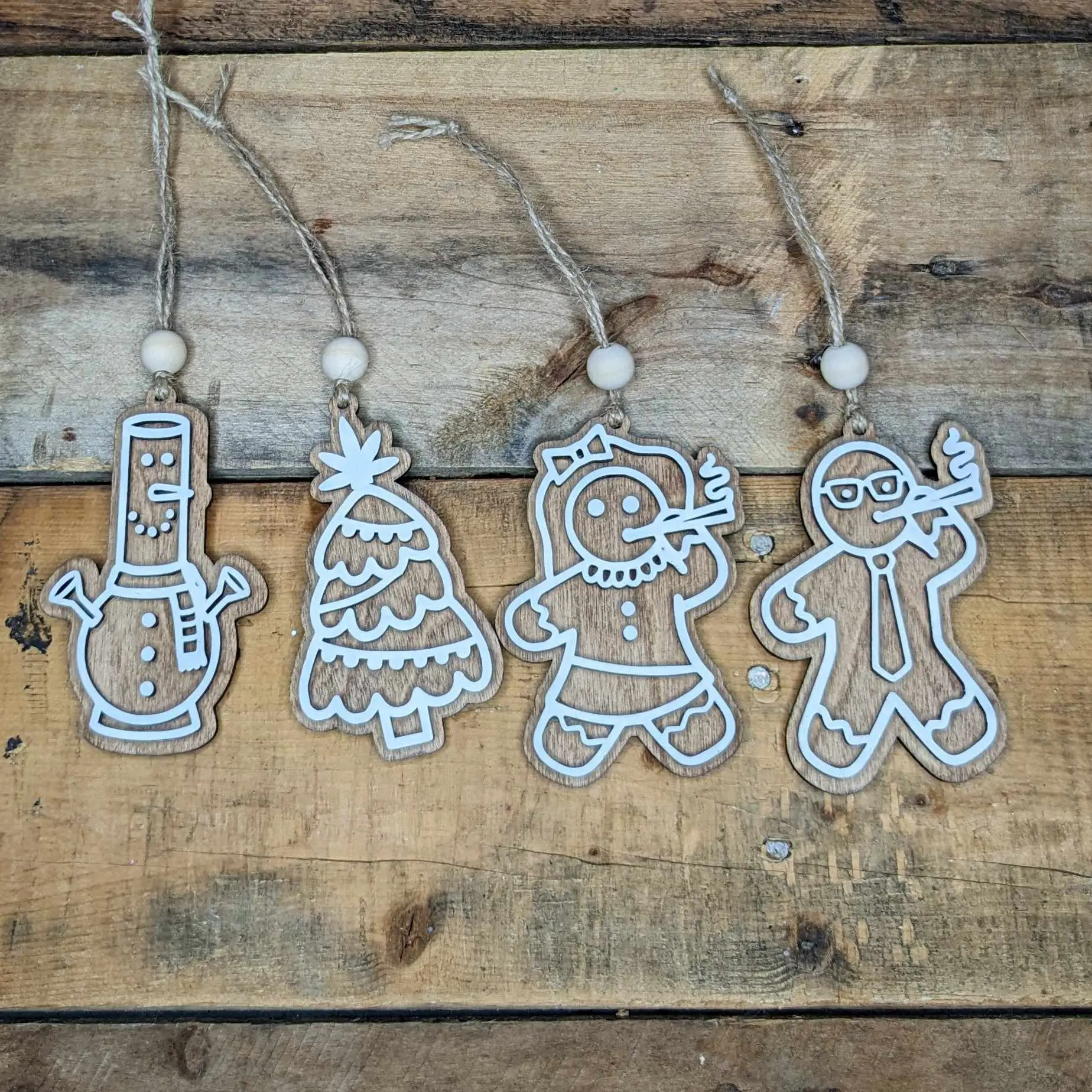 Elevated Gingerbread Ornaments Christmas Decor Decoration Tree