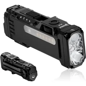 WUBEN X4 EDC Rechargeable Flashlight with RGB Light, 1500 Lumens Mini Flashlight with Tactical Switch and Magnetic, IP68 Portable Pocket Clip USB C Flash Light for Camping, Checking, Emergencies