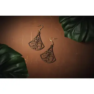 Monstera Cape Cutout Hook Earrings