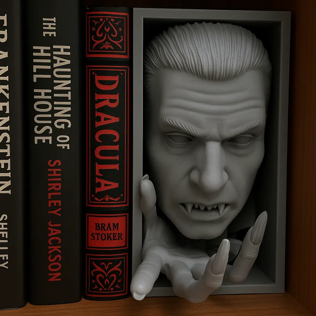 Dracule Book Nook – Gothic Vampire Shelf Decor