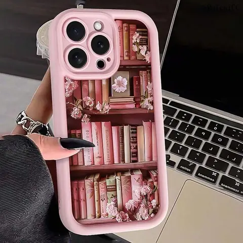 Customized Book-Page Art Silicone Smartphone Case - Shockproof, Heavy-Duty, Drop-Cushioned Silicone+TPU Cover for Multi-Model iPhones (16 Pro,16,15,14 Pro,14,13,12,11 Pro Max) Handheld Devices Casing Protection Accessory