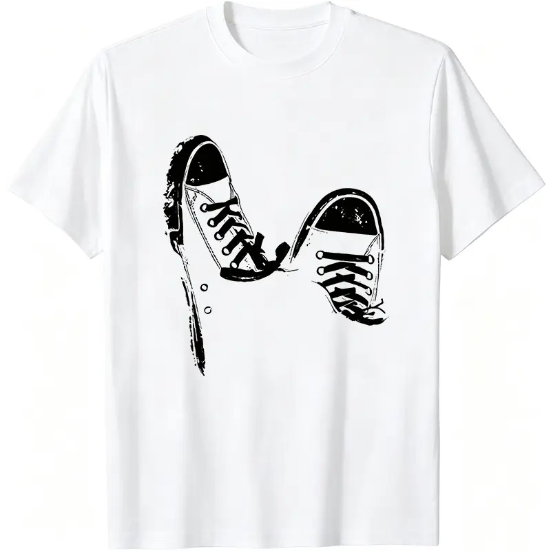 Summer New Simple Printed T-shirt Short Sleeves Round Neck Breathable Cotton Fabric Top Womenswear Day Soft Thick Tshirt Streetwear Crewneck Casual Shortsleeve Basic Fitted Minimalist Graphic Tee Boxy Fit Shirt Baggy Shirt Guys New Summer Clothes