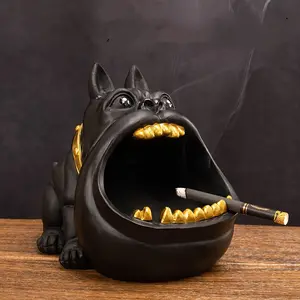 [Bully Dog Ashtray Ornament] Bully Dog 1pc Resin Art Piece, Ashtray Ornament Key Holder Box