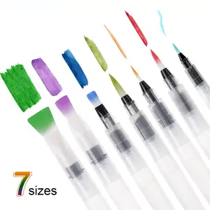 7PCS Water Brush Pens for Watercolor, Water Color Pen, Watercolor Paint Pens, Refillable Water Paint Brush , Watercolor Pens, Art Supplies