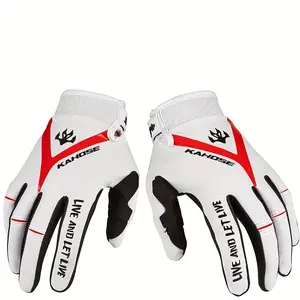 New White Long Finger Full Finger Touch Screen Long Finger Full Finger Bicycle Outdoor Sports Thin Breathable Riding Gloves for Men and Women