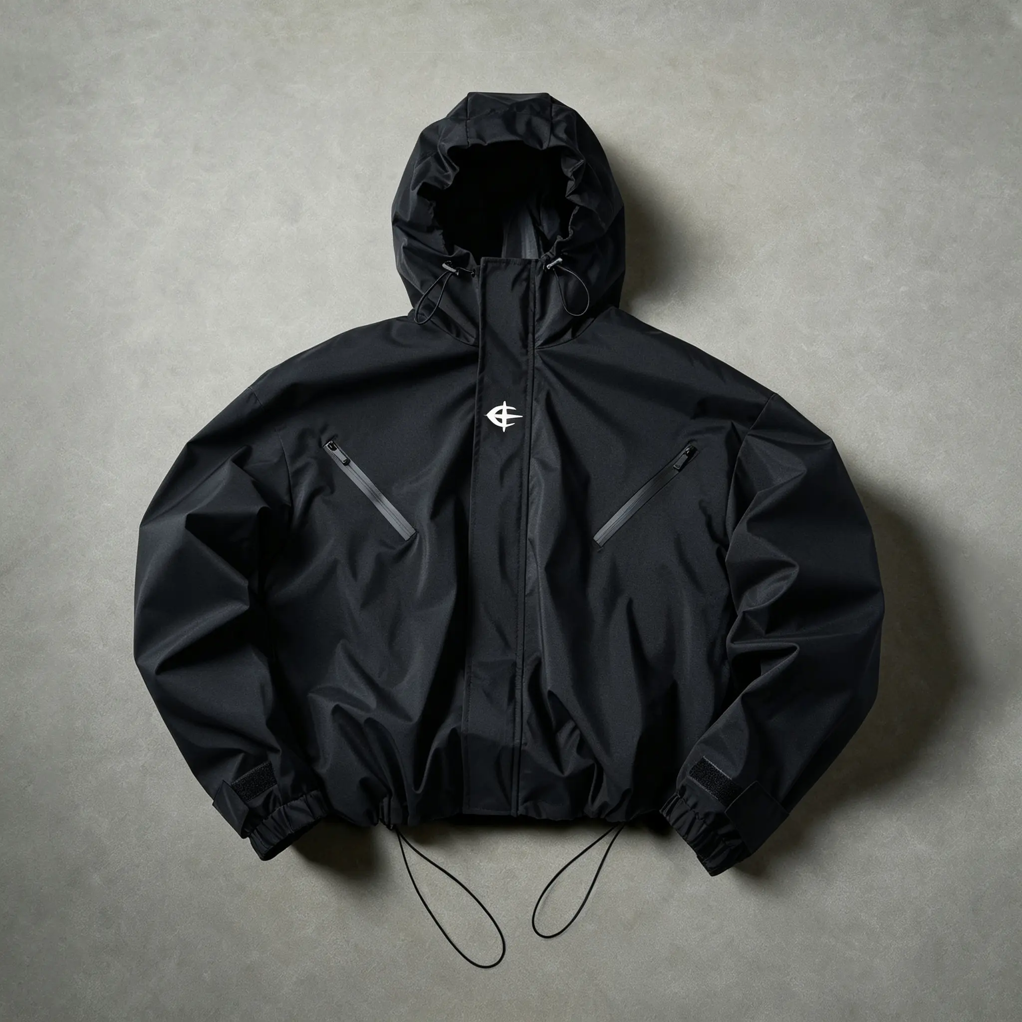 Men’s loose-fit zip-up windproof jacket – textured woven fabric, long sleeves, lightweight, unisex design suitable for all seasons; a men’s lightweight jacket ideal for cycling, streetwear, and work settings.