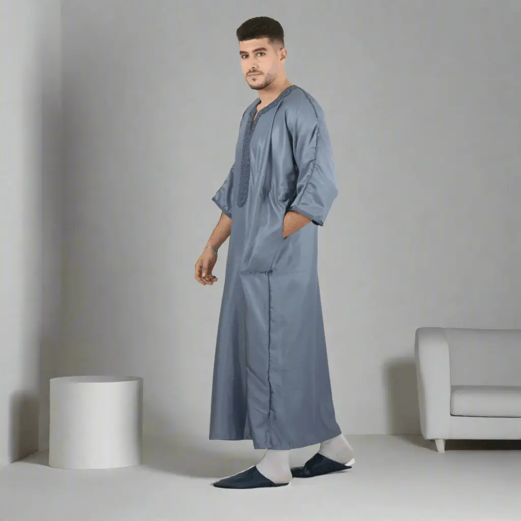 Moroccan Gandoura Grey