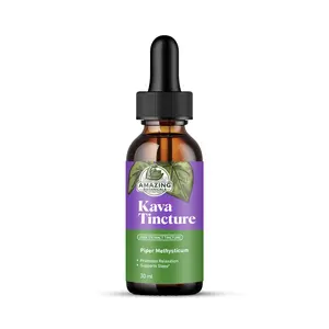 Amazing Botanicals Kava Kava Tincture - GMP Cert. Healthcare Edible Herbal Supplement, High Potency 30,000 mg Blend with 70% Kavalactones Extract for Natural Calm Support - 1 FL oz/30ml