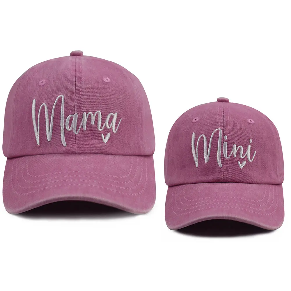 Mommy and Me Matching Cotton Baseball Cap Set 2-Pack Adjustable Amazon.com: Mommy and Me Hats, Cute Mother Daughter Baseball  main image 4