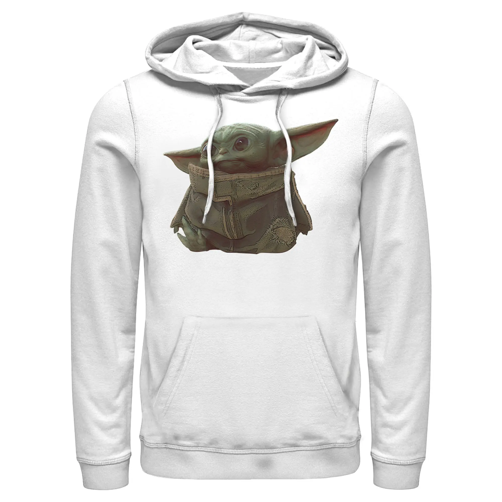 Men's Star Wars The Mandalorian The Child Portrait Pull Over Hoodie