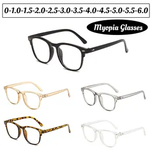Blue Light Blocking Computer Glasses for Men Women High Definition Round Myopia Eyewear Fashion Clear Near Sight Eyeglasses