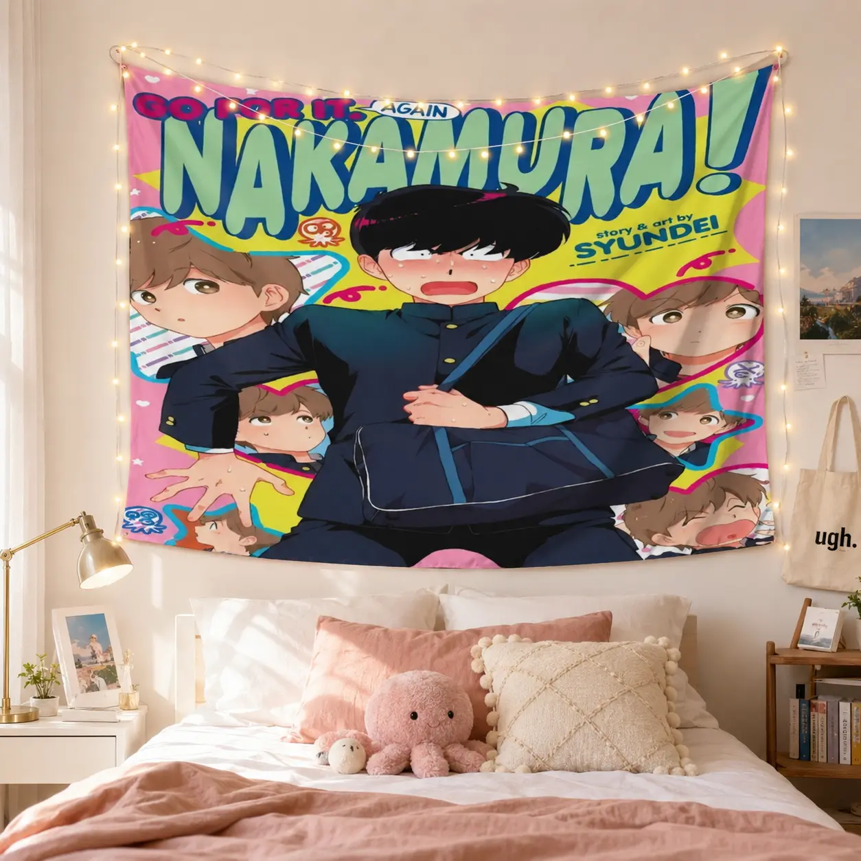 1pc Go It, Nakamura Themed Tapestry, Perfect Tapestry Gift, Living Room Bedroom Office Home Decor Wall Tapestry/Room Decoration/Party Decoration Tapestry, High-Quality Printed Tapestry