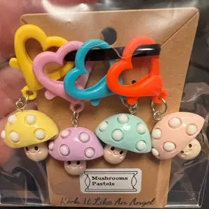Mushrooms Stitch Markers - Colorful Accessories for Knitters