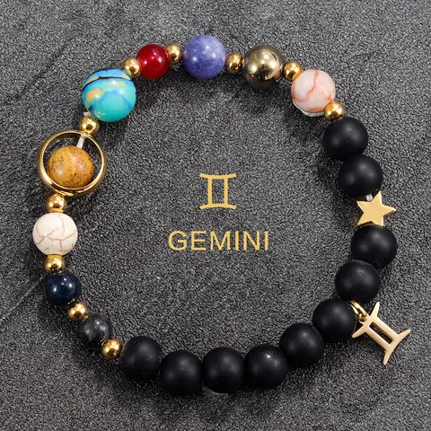 Zodiac Beaded High Quality Crystal Bracelet for Men & Women, Exquisite Trendy Beaded Bracelets, Fashion Jewelry Gift Idea, Trendy Versatile Accessory, Perfect Birthday Present